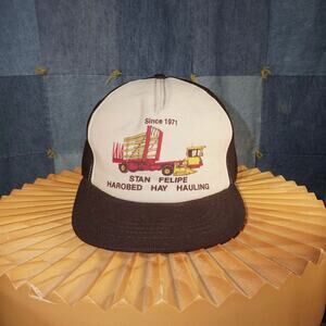 OSFA - Vintage Y2K Stan Felipe,harobed hay hauling 90s hat